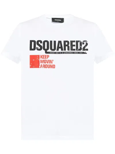 DSQUARED2 DSQUARED2 T-SHIRTS AND POLOS WHITE