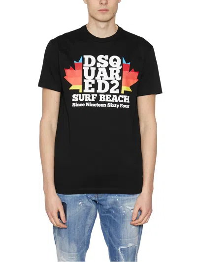 Dsquared2 T-shirt With Logo In Black