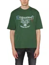 Dsquared2 Logo-print Green Cotton T-shirt In Green