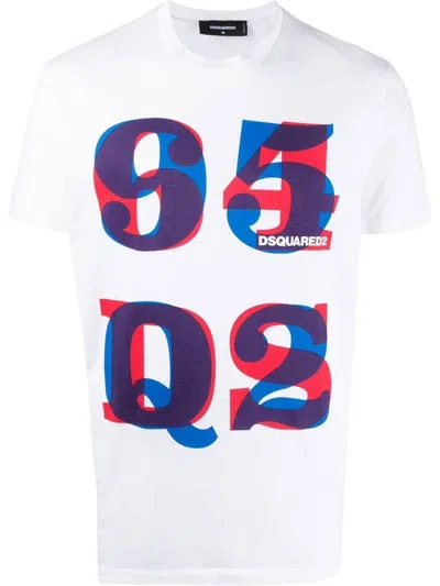 Dsquared2 Graphic-print Logo T-shirt In Multicolor