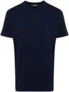Dsquared2 Logo-plaque Cotton T-shirt In Navy Blue