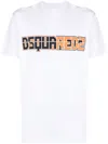 Dsquared2 Solid Color Cigarette Fit Crew-neck T-shirt With Printed Log In White