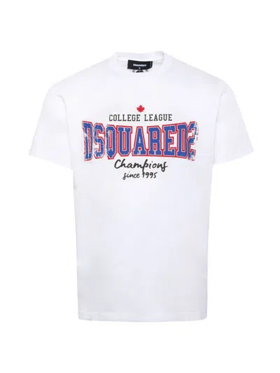 Dsquared2 Man T-shirt White Size M Cotton