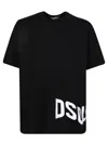Dsquared2 Slouch T-shirt With Contrasting Logo Print In Black