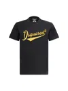 Dsquared2 Black T-shirt With Logo Print On The Front In Black