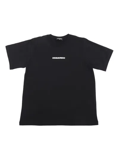 Dsquared2 Kids' T-shirts In Black