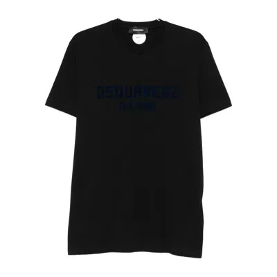 Dsquared2 Logo-print Cotton T-shirt In Black