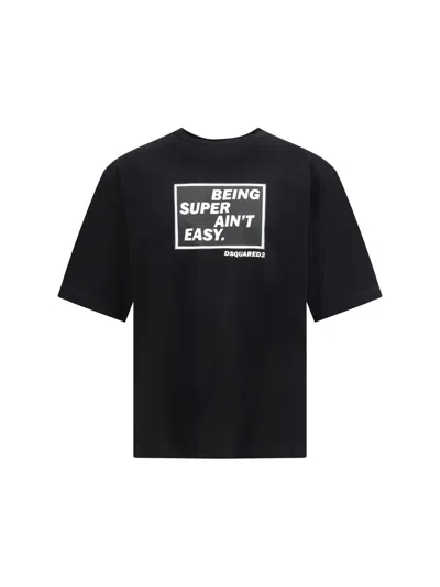 Dsquared2 Men Print T-shirt In Black
