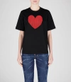 Dsquared2 Heart Embellished Crewneck T-shirt In Black