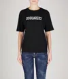 Dsquared2 Oversize Cotton Crew-neck T-shirt In Black