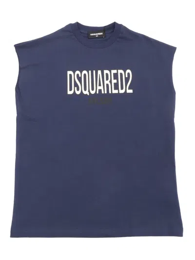 Dsquared2 Kids' T-shirts In Blue