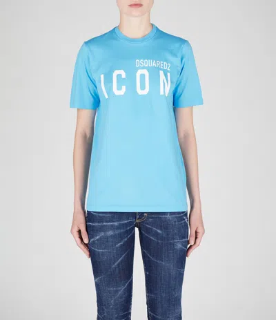 Dsquared2 Light Blue Women Cotton T-shirt