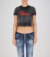 Dsquared2 Woman T-shirt Steel Grey Size M Cotton In Charcoal