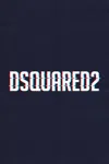 Dsquared2 Crew Neck Surf Board T-shirt With Embossed Logo In Navy Blue