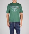 Dsquared2 Logo-print Green Cotton T-shirt In Sage Green