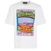 Dsquared2 Crew Neck Graphic Print Short Sleeves In White