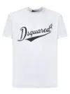 Dsquared2 Crew Neck T-shirt With Bold Logo Print In White