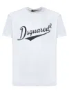 Dsquared2 Crew Neck T-shirt With Bold Logo Print In White