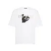 Dsquared2 Graphic Print Crew Neck Short Sleeve T-shirt In White
