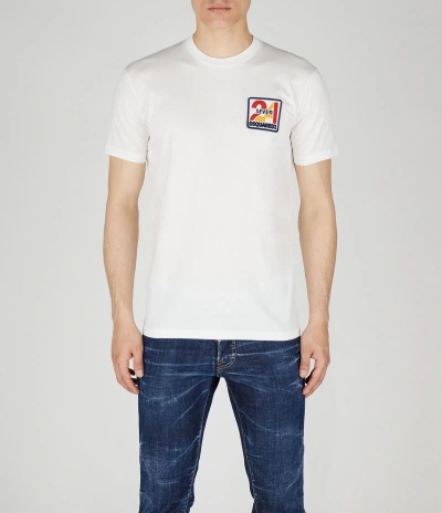 Dsquared2 Man T-shirt White Size L Cotton