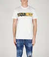 Dsquared2 Solid Color Cigarette Fit Crew-neck T-shirt With Printed Log In White