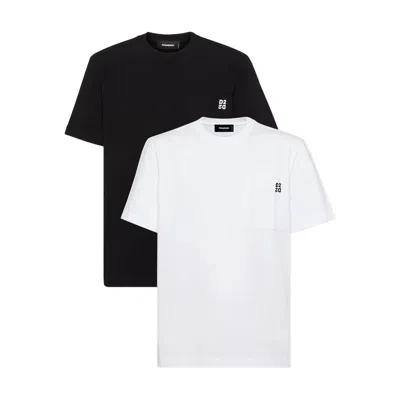 DSQUARED2 T SHIRTS WHITE, BLACK