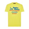 Dsquared2 Crew Neck T-shirt In Yellow