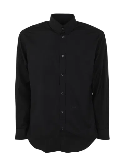 Dsquared2 Tab Collar Shirt In Black