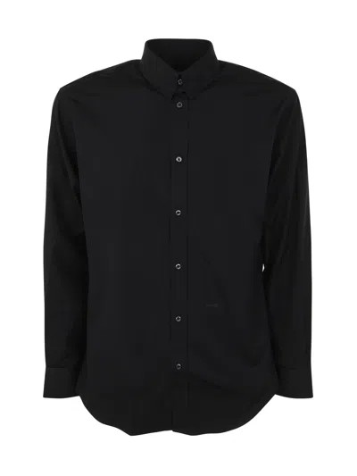 Dsquared2 Button-down Collar Shirt Long Sleeves In Black