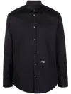 Dsquared2 Dsquared Men Black Stretch Poplin Shirt