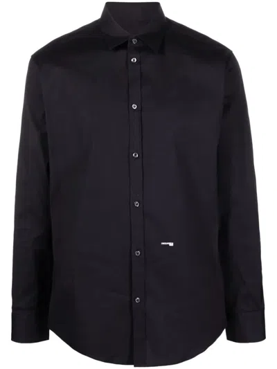 DSQUARED2 DSQUARED2 TAILORED BLACK BUTTON-DOWN SHIRT