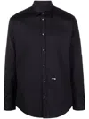Dsquared2 Dsquared Men Black Stretch Poplin Shirt