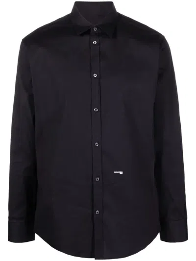 DSQUARED2 TAILORED BLACK BUTTON-DOWN SHIRT