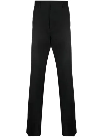 DSQUARED2 TAILORED BLACK TROUSERS WITH CLASSIC WAISTBAND AND SUBTLE PLEATS