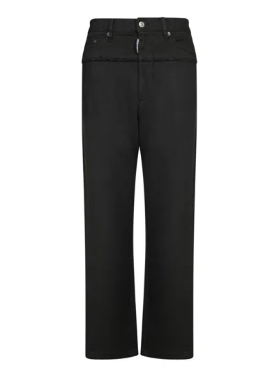 Dsquared2 Tailored Black Trousers With Five-pocket Design