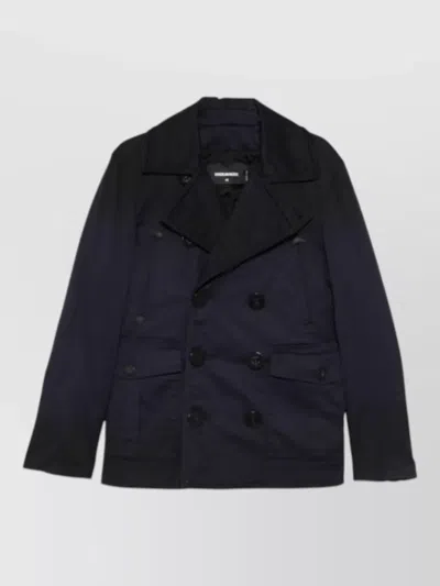 Dsquared2 Tailored Double Breasted Jacket Long Sleeves In Gray