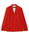 Dsquared2 Tailored Double-breasted Jacket With Flap Pockets In Red