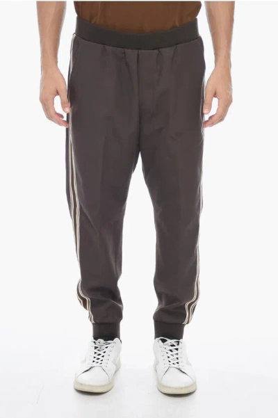 Dsquared2 Tailored Joggers With Striped Detail In Pink