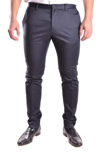 Dsquared2 Tailored Navy Trousers With Refined Silhouette In Blue