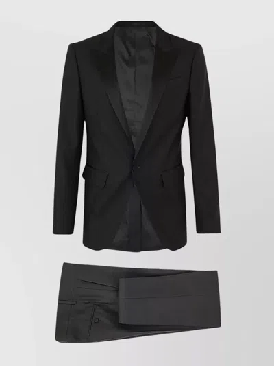 Dsquared2 Tailored Suit Featuring Satin Trim In Black