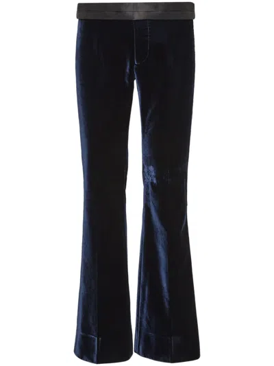 Dsquared2 Tailored Velvet Trousers In Blue