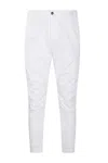 Dsquared2 Tailored White Trousers Crafted From Cotton-elastan Blend