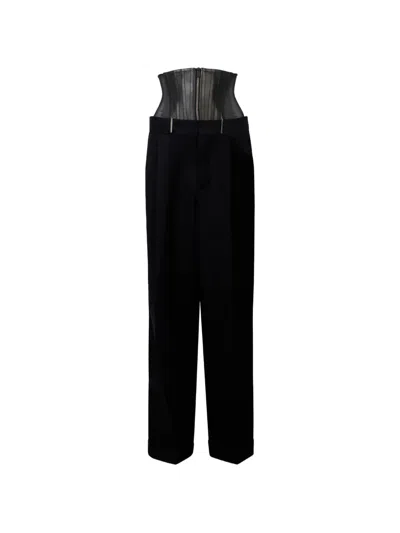 Dsquared2 Tailored2 Corset Wide Pants In Animal Print