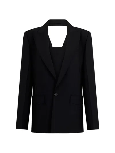 Dsquared2 Tailored2 Peek-a-boo Blazer In Black