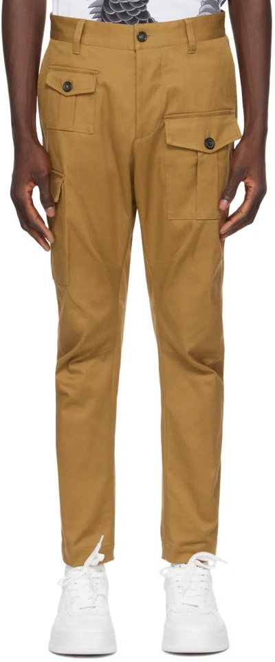 Dsquared2 Tan Sexy Cargo Trousers In 156 Camel