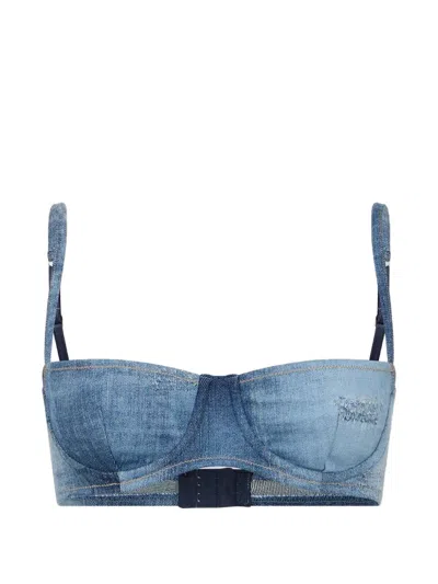Dsquared2 Tape Balconette Bra In Blue