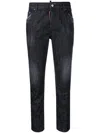 Dsquared2 Tapered Black Jeans In Black