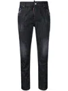 Dsquared2 Skinny Jeans With Shaded Effect In Black