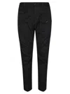Dsquared2 Tapered Black Pants With Multiple Pockets In Black