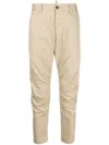 Dsquared2 Beige Medium Waist Trousers In Tan